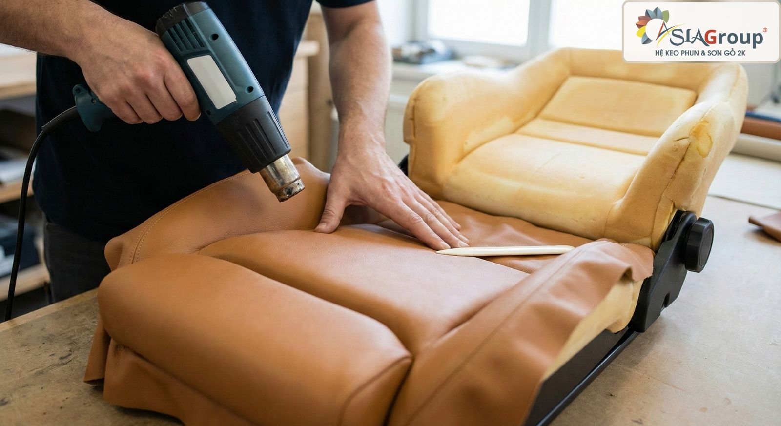 keo phun dán da, keo dán da simili, keo dán da vào nhựa