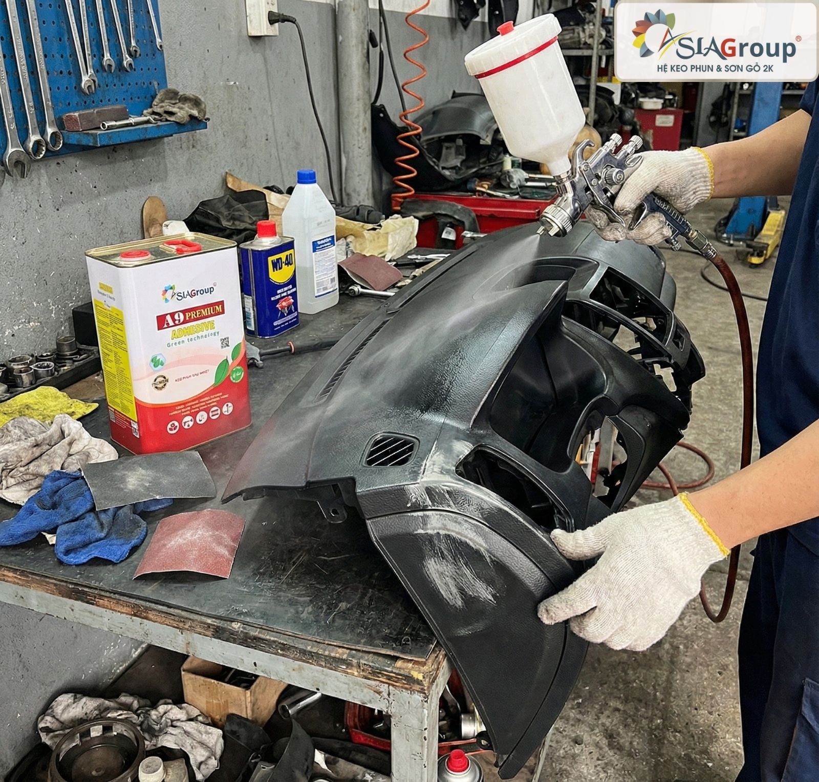 keo phun dán da, keo dán da simili, keo dán da vào nhựa